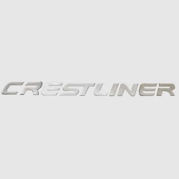 Crestliner Boat Decal Logo - Raised Gray Sticker