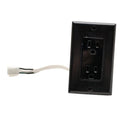 Boat Wall Outlet Box - Black 120V with Type-B Plugs