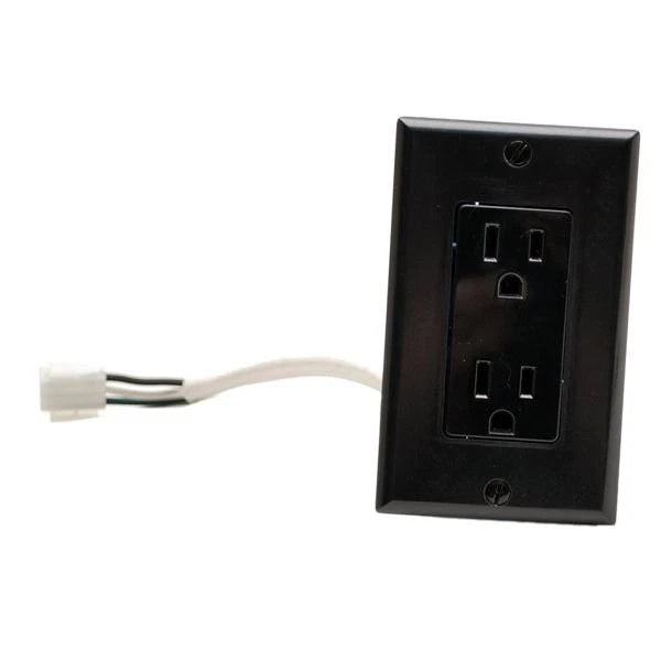 Boat Wall Outlet Box - Black 120V with Type-B Plugs