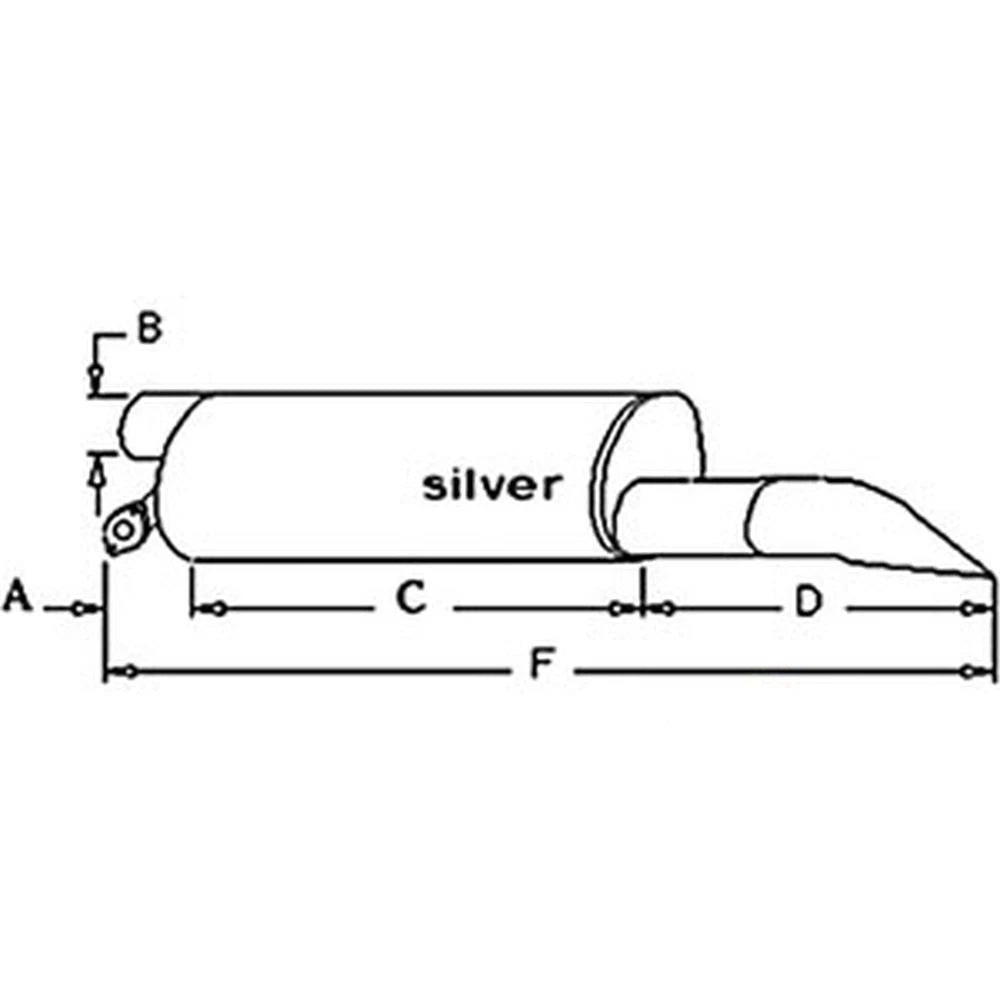 1717-1022 - Muffler Fits Case/Internati Onal Harvester