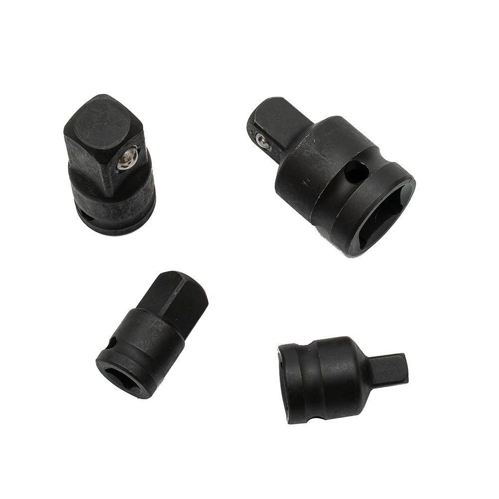 Ratchet Socket Adapter Socket Size Converter Tool Set 4 Piece 1/2 3/8 1/4