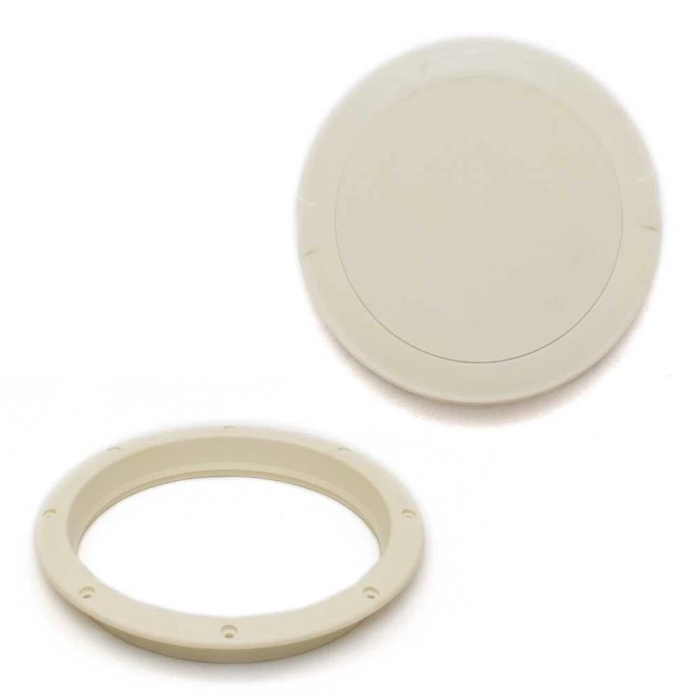IPS Boat Deck Access Plate M-8AP - Pry Open 10 Inch Dream White
