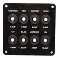 Lund Boat Breaker Switch Panel 2244120 - with Fuse Block 4 X 4 Inch