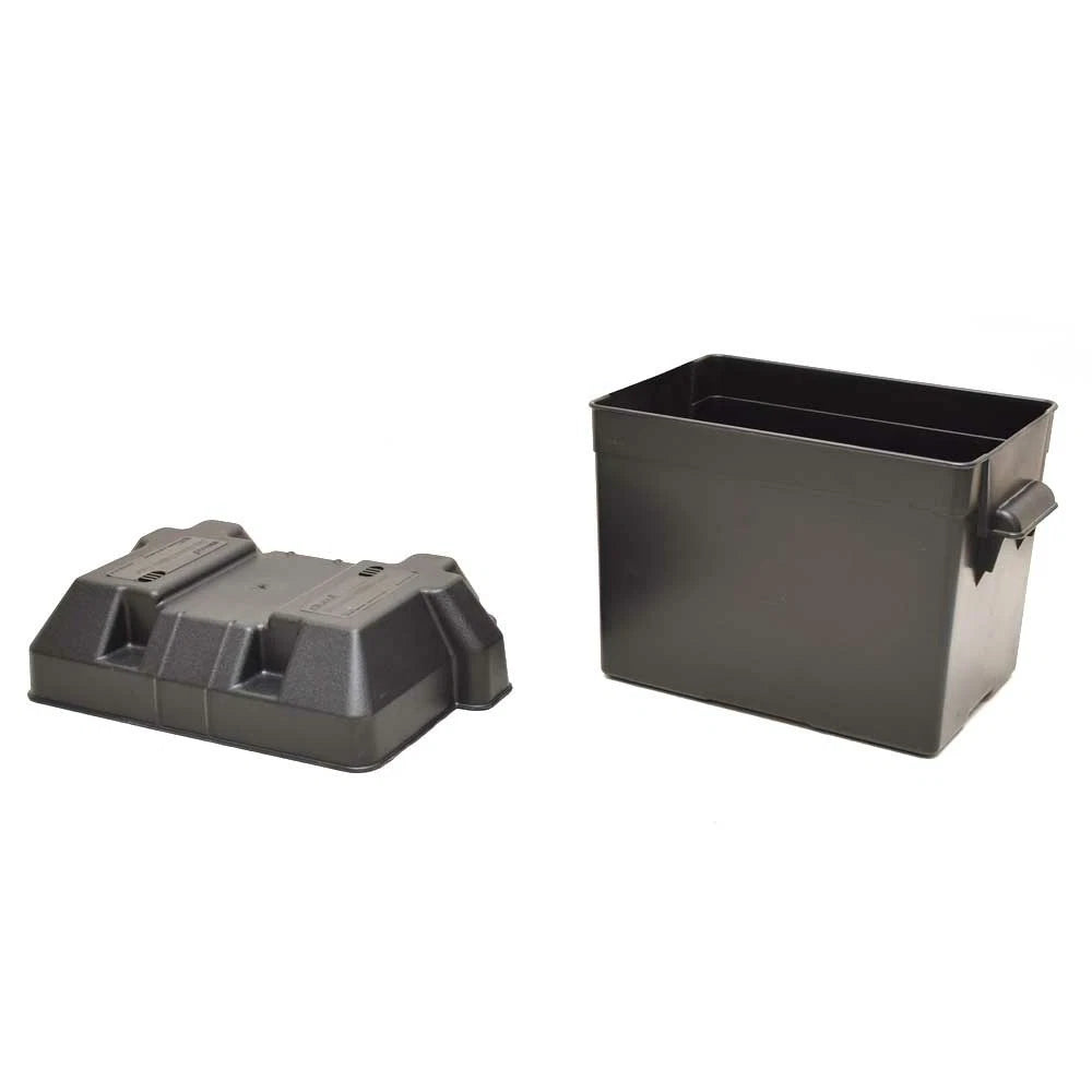 Attwood Boat Vented Battery Box 9065-1 - Group 24 Black Polypropylene