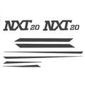 MasterCraft Boat Decal Stickers 750186A - NXT20 Charcoal (8PC)