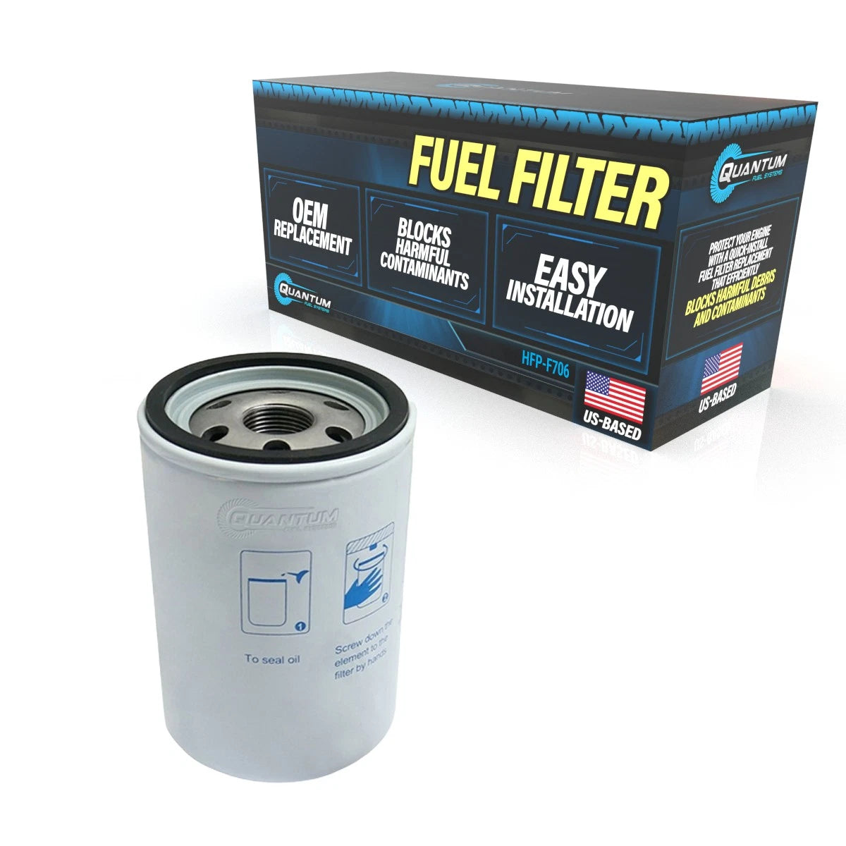 QFS Fuel Filter for VOLVO PENTA 3847644 Marine Outboard Filter 5.7 5.0 4.3