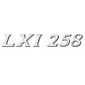 Larson Boat Raised Decal 8624-3134 - LXI 258 Silver Sticker