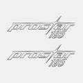 MasterCraft Boat Decals 758418 - ProStar 195 Silver (pair)