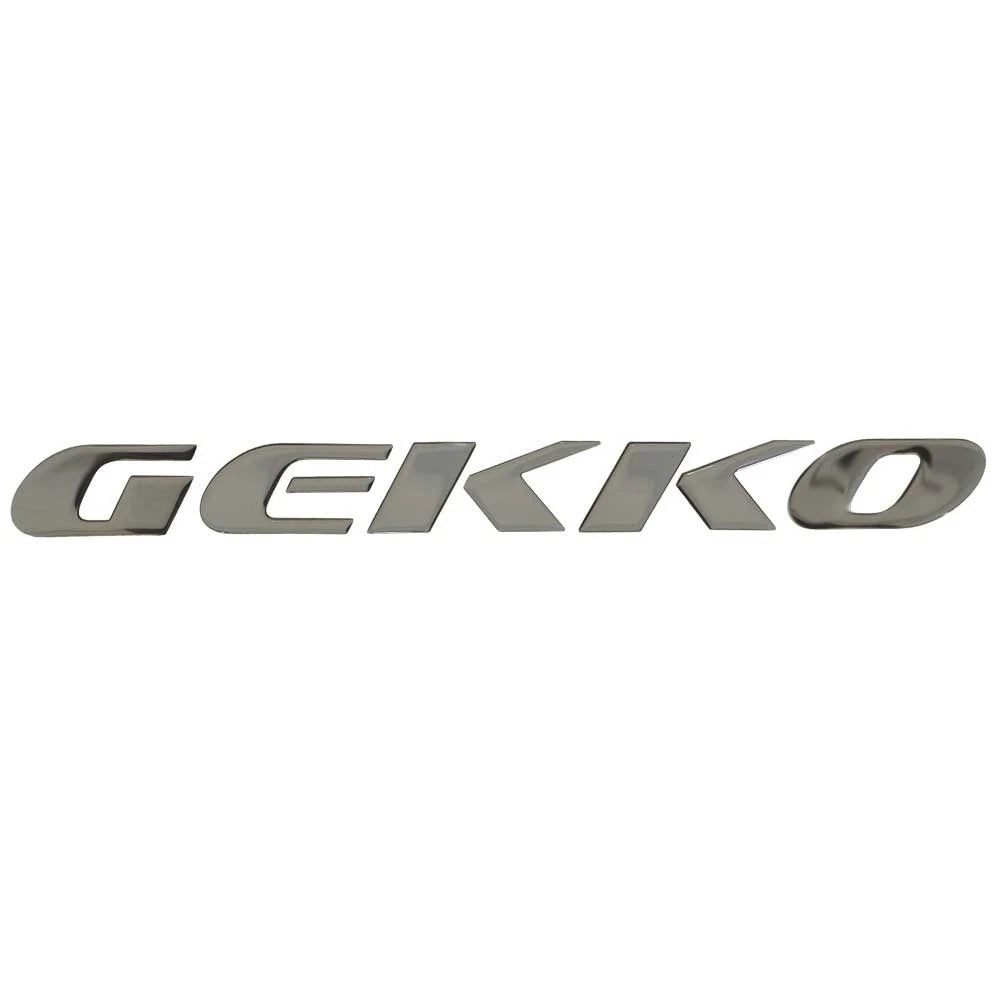Gekko Boat Raised Decal - Silver Chrome Logo Sticker