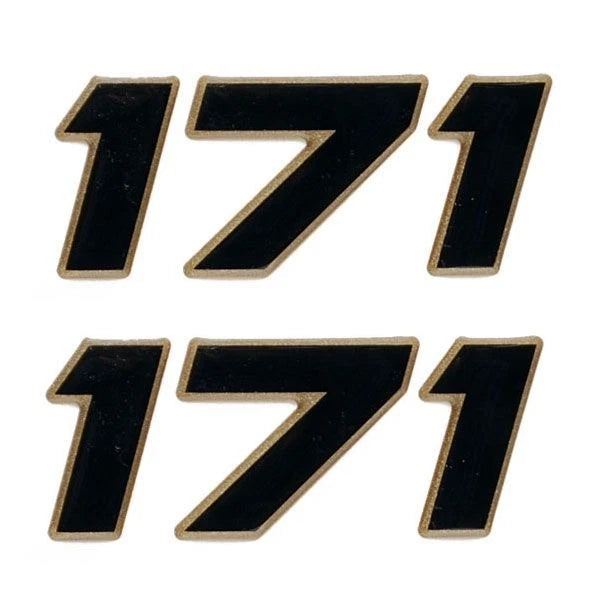 Mako Boat Raised Decals 138300 - 171 CC Black Stickers (pair)