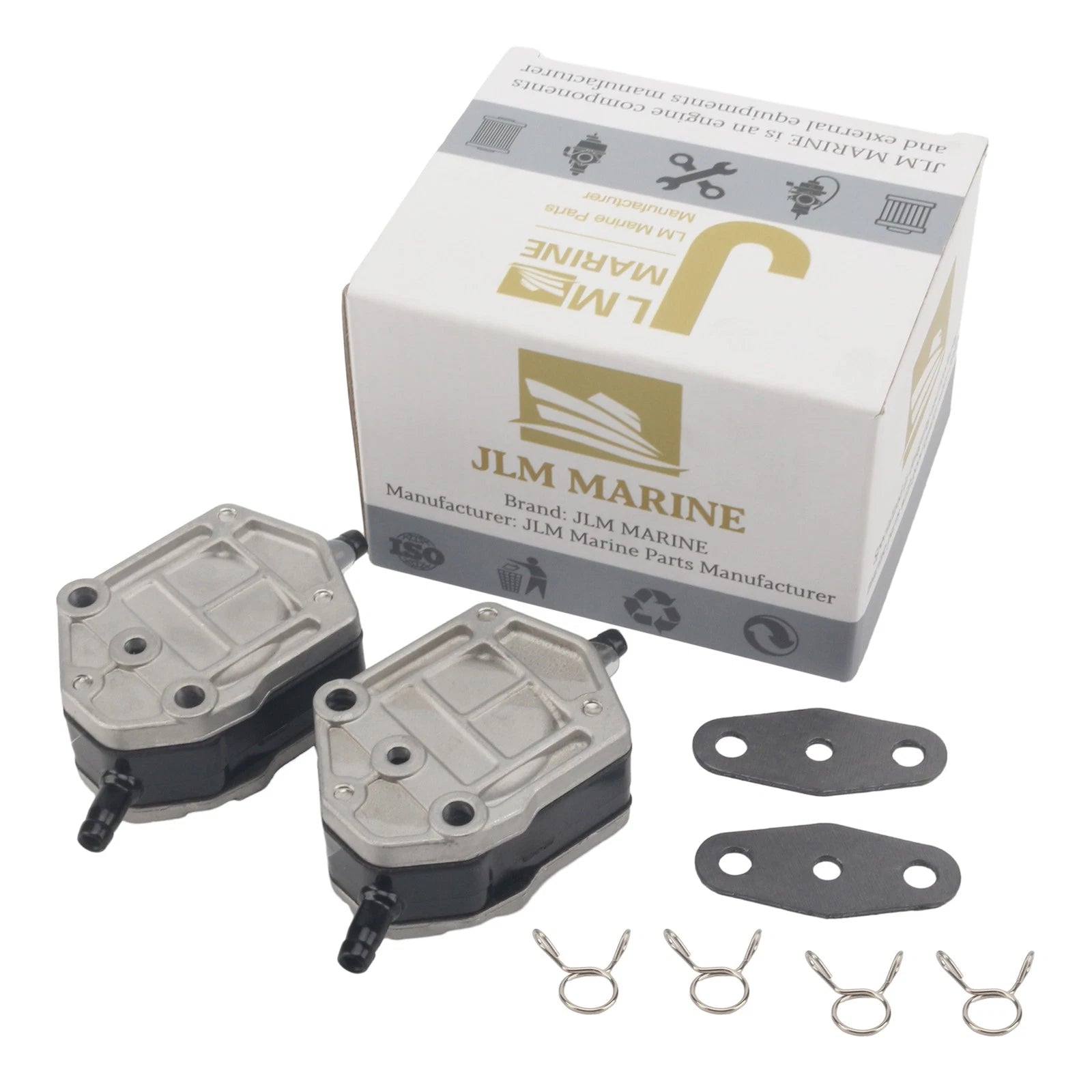 2Pcs Boat Motor 43113M 43113T Fuel Pump for Mercury Outboard 2-Stroke 25HP-90HP