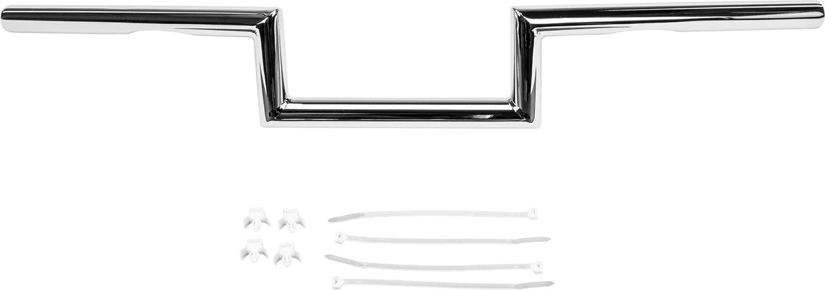 HARDDRIVE 1" Z Bar Dimpled Handlebar with Chrome Finish for Harley FXSTC FXSTCU