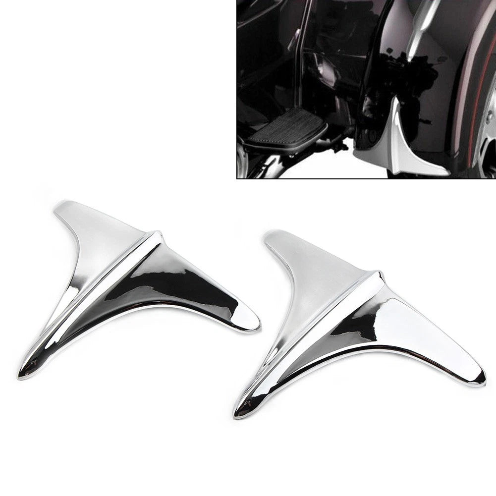 Chrome Rear Fender Accents Leading Front Edge Trim for Harley Touring 2009-2017