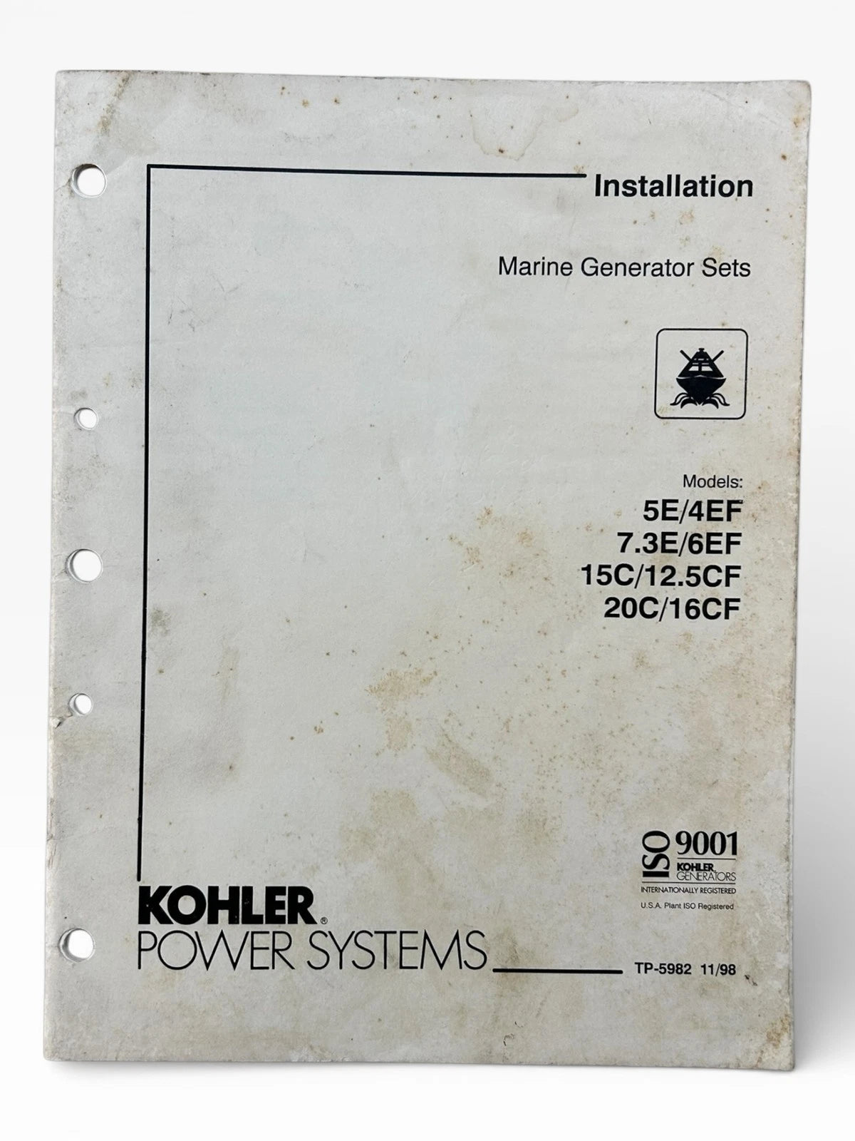 Kohler Power Systems TP-5982, Marine Generator Installation Service Manual