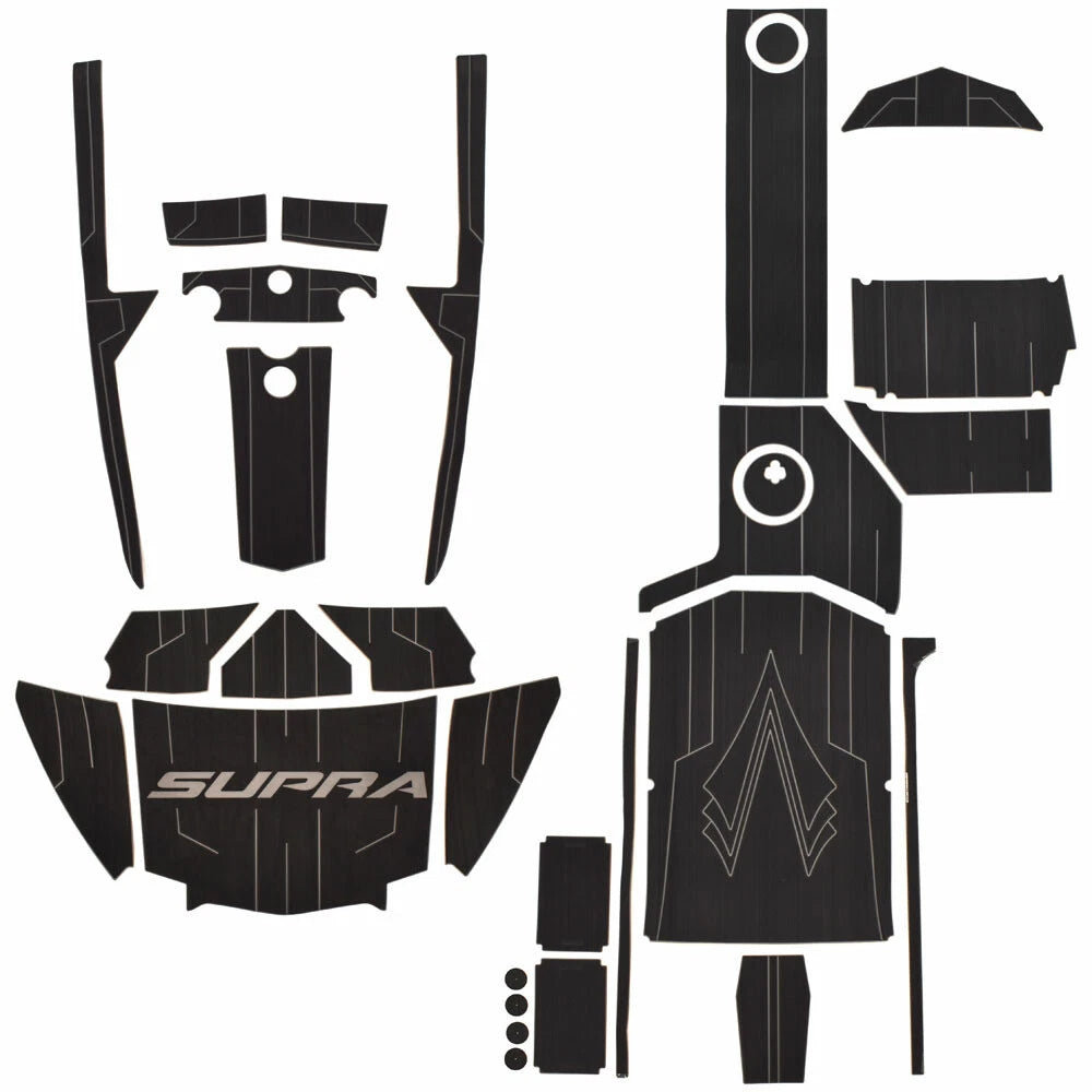 Supra Boat Non-Skid Deck Mats 122090 - SR GatorStep Black Gray (kit)