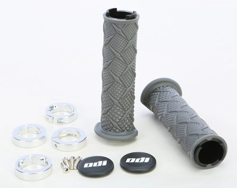 ODI ATV X Treme Lockon Grip Silver for UTV & ATV Handlebar Control 2000-2023