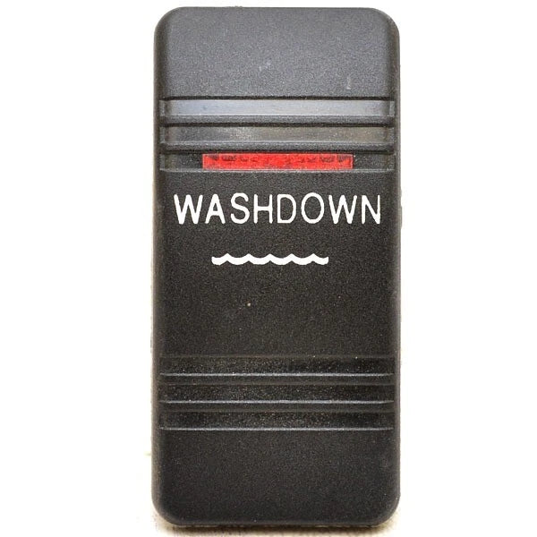 Carling Boat Rocker Switch Plate - Washdown Black Actuator