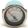 Teleflex Boat Volt Gauge 69672F - 2 Inch Silver White