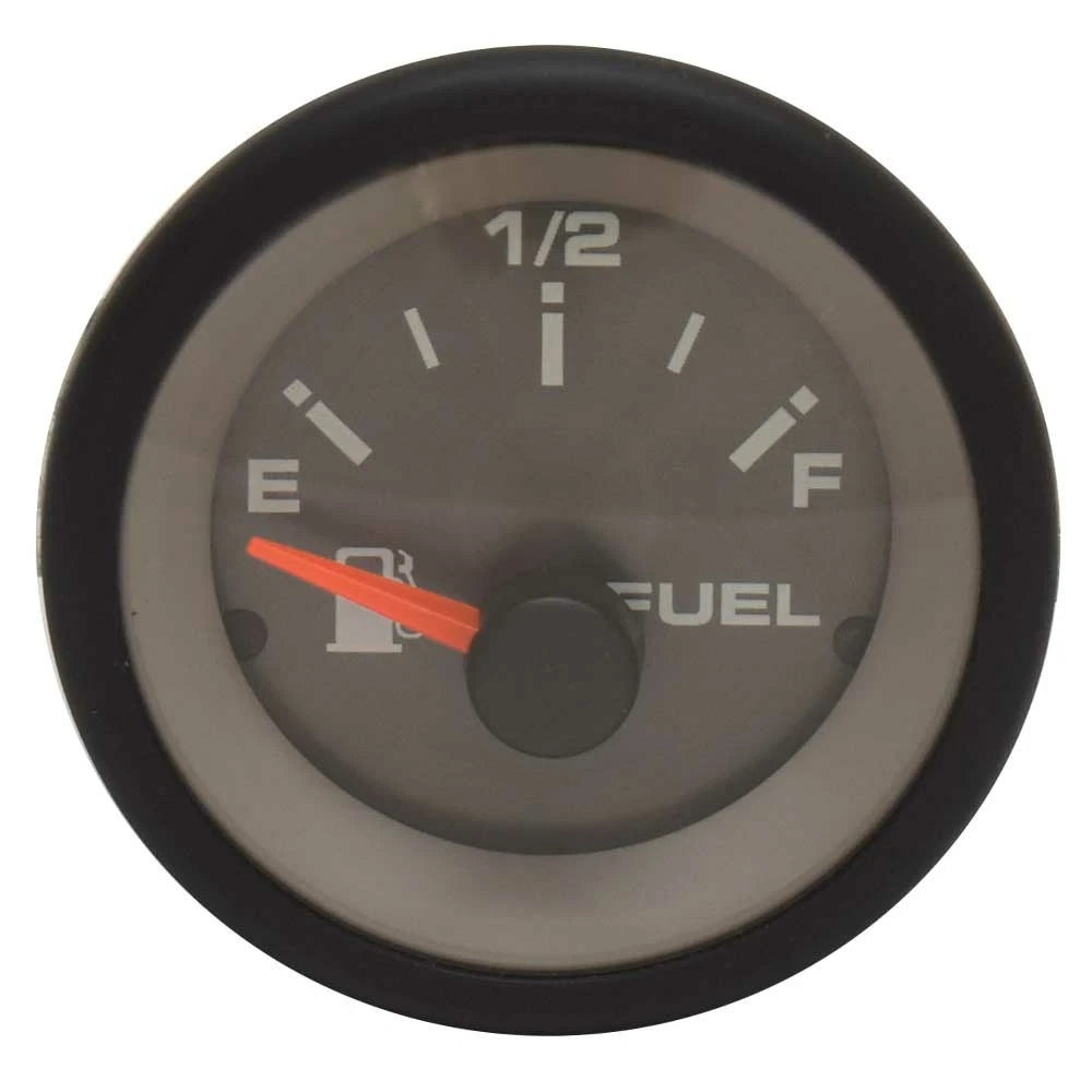 Teleflex Boat Fuel Level Gauge 70153F - 2 Inch Black Pewter