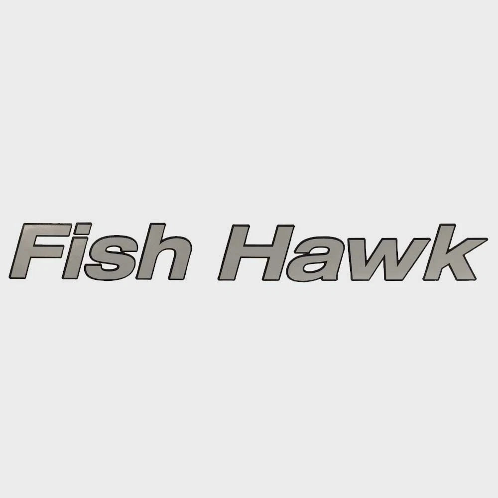 Crestliner Boat Model Decal 2201468 - Fish Hawk Silver Black Sticker