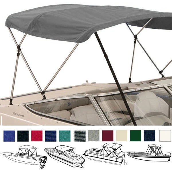 3 Bow Bimini Top Set Fits Boston Whaler 220 Dauntless Center Console Boat 600D