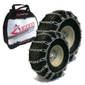 2 Link Tire Chain Pair for Simplicity 16x7.5x8 Front & 25x10x8 Rear Tire Tractor