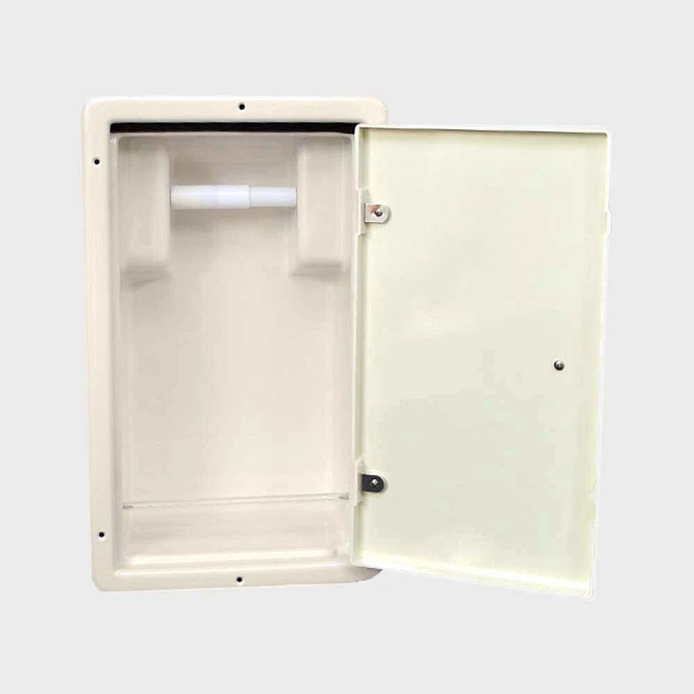 SSi Boat Head Storage Box - Toilet Paper - Towel Rod Off White Plastic