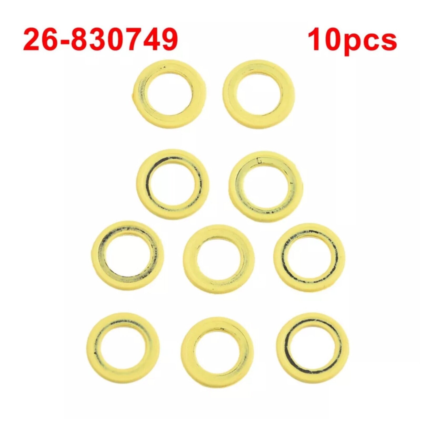 10 X 26-830749 Gearcase Oil Drain Plug Gaskets Screw Washers, Lower Unit