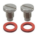 Slot Head Drain Fill Plug Screw & Gasket Kit for Yamaha Outboards Lower Unit 2Pc
