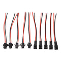 Premium 10PCS SM 2Pins 2P Female Male Cable Adapter No Welding Required