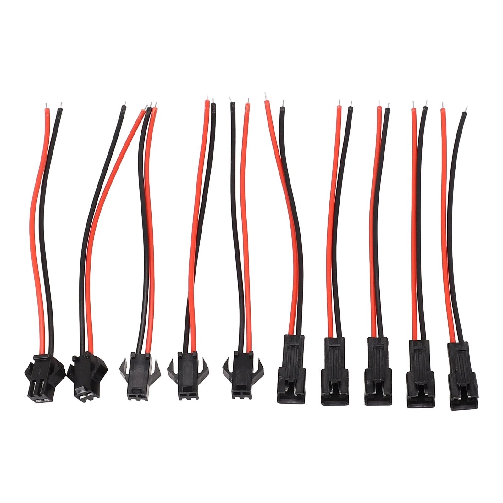Premium 10PCS SM 2Pins 2P Female Male Cable Adapter No Welding Required