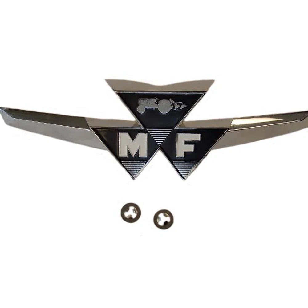 MFS103 Front Emblem with Clips - Fits Massey Ferguson