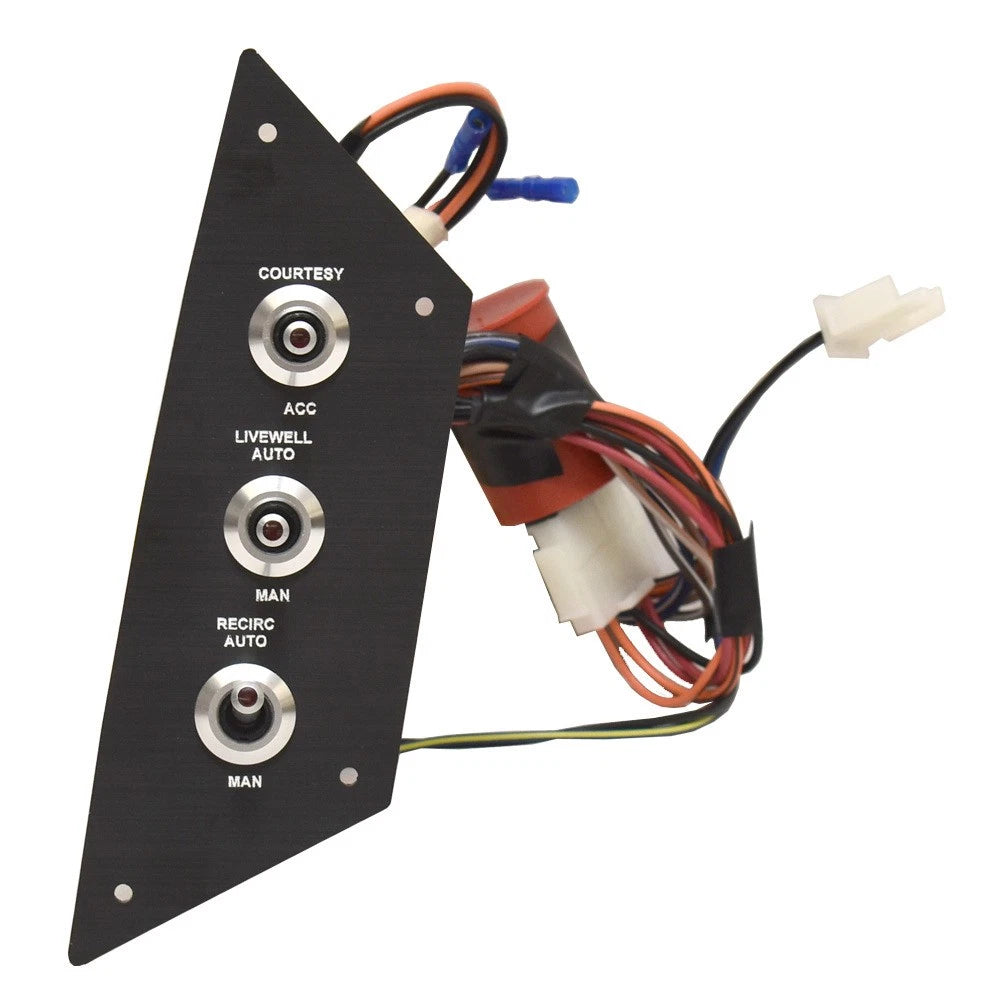 Lowe Boat Toggle Switch Panel 2416351 - Brushed Plastic