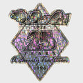 Bass CAT Boat Raised Emblem Decal - Holographic Silver 25 Year Sticker