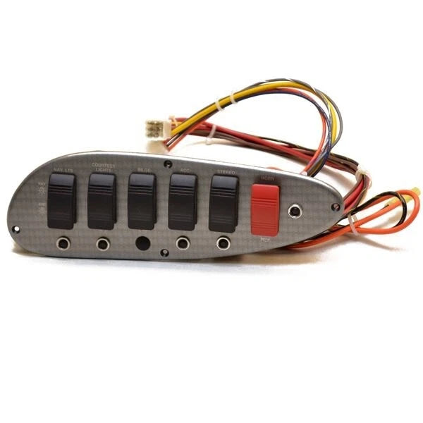 Harris Kayot Boat Rocker Switch Panel - Metallic Gray with Breakers