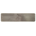 Ski Centurion Boat Cover Plate - 12 X 3 Inch Brushed Aluminum