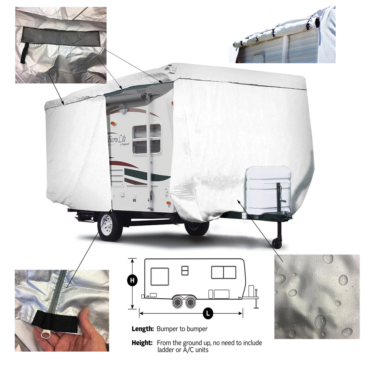 Forest River HERITAGE GLEN 310BHI Travel Trailer Camper Waterproof Storage Cover