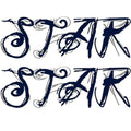 MasterCraft Boat Lettering Decal/Emblem 2817004 - X-Star Blue (set of 2)