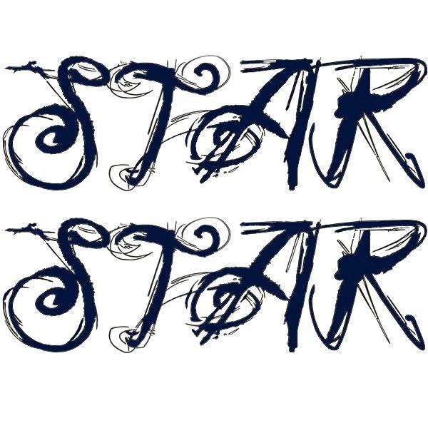 MasterCraft Boat Lettering Decal/Emblem 2817004 - X-Star Blue (set of 2)
