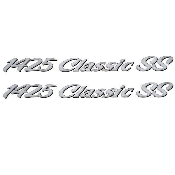 Lund Boat Emblem Decal Stickers - 1425 Classic SS Gray (set of 2)