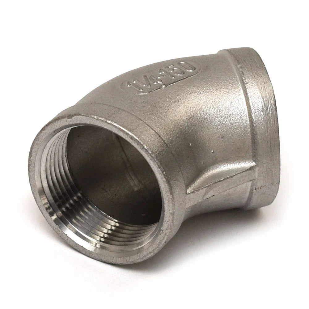 Seabring Marine Boat Elbow Fitting 62186 - 1 1/4 NPT 45 Degree SS