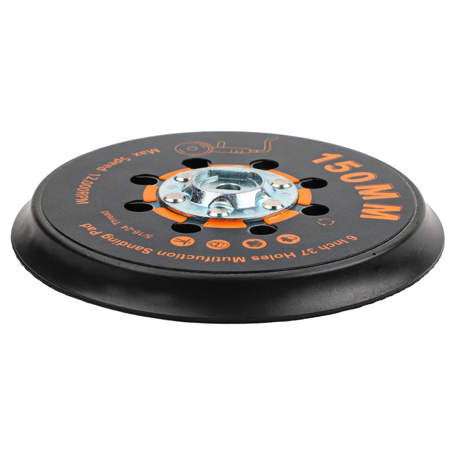 150mm Sander Backing Pad with 37 Holes for Efficient Sanding and Grinding