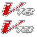 Boat Model Decal 135579 - Tracker V18 Red - Silver - White (pair)