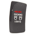 Carling Boat Rocker Switch Cover - Docking Lights Actuator Black Red