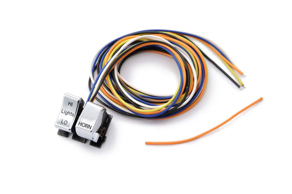 Harddrive Dimmer and Horn Switch Assembly Chrome for Harley-Davidso N FXSTS & XL