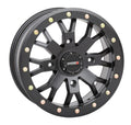 SYSTEM 3 SB4 Bl Wheel 14x7 +15mm Beadlock Matte Black for ATV/UTV 4/137