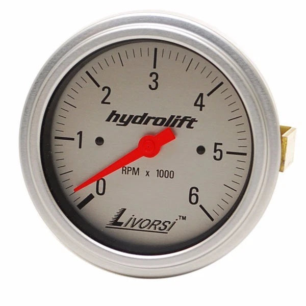 Livorsi Boat Tachometer Gauge GW6000PLPL - Hydrolift 3 3/8 Inch Silver