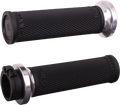 ODI Rufian Grips Cable 1 Inch Black/Silver for V-Twin Motorcycles 2000-2023