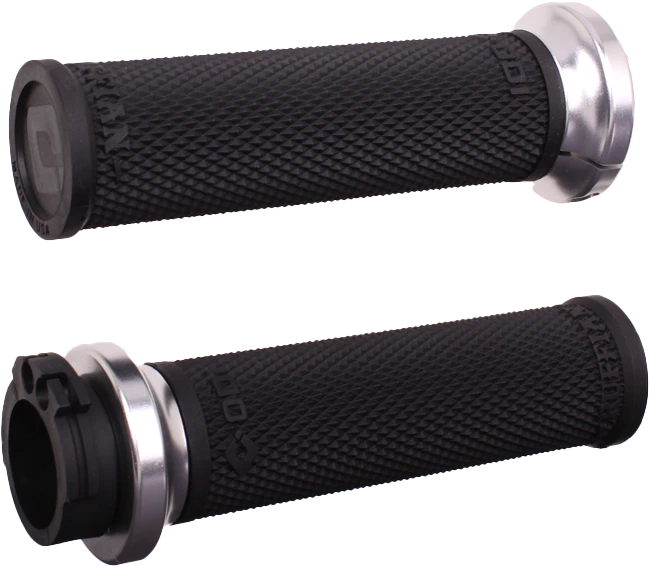ODI Rufian Grips Cable 1 Inch Black/Silver for V-Twin Motorcycles 2000-2023