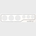 Sea Fox Boat Blank Gauge Panel - 5 X 21 1/4 Inch White Aluminum